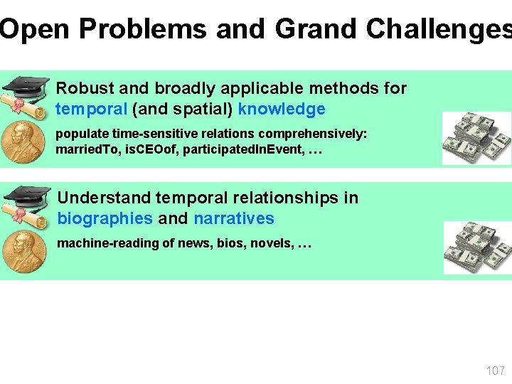Open Problems and Grand Challenges Robust and broadly applicable methods for temporal (and spatial)