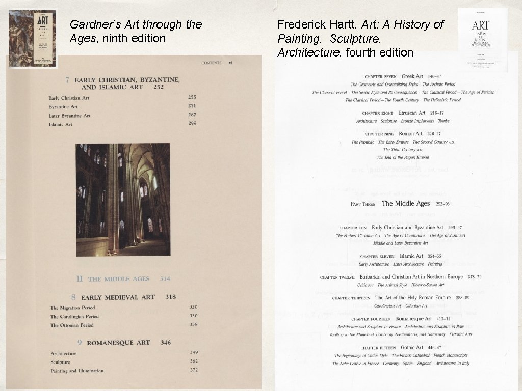 Gardner’s Art through the Ages, ninth edition Frederick Hartt, Art: A History of Painting,