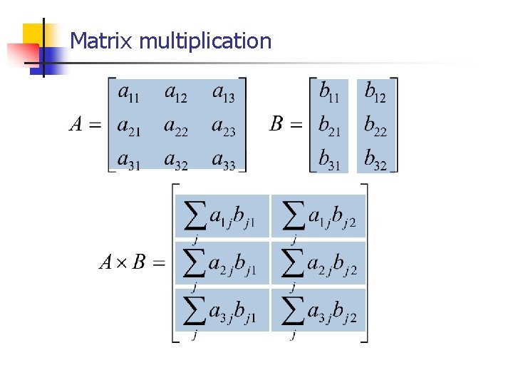 Matrix multiplication 