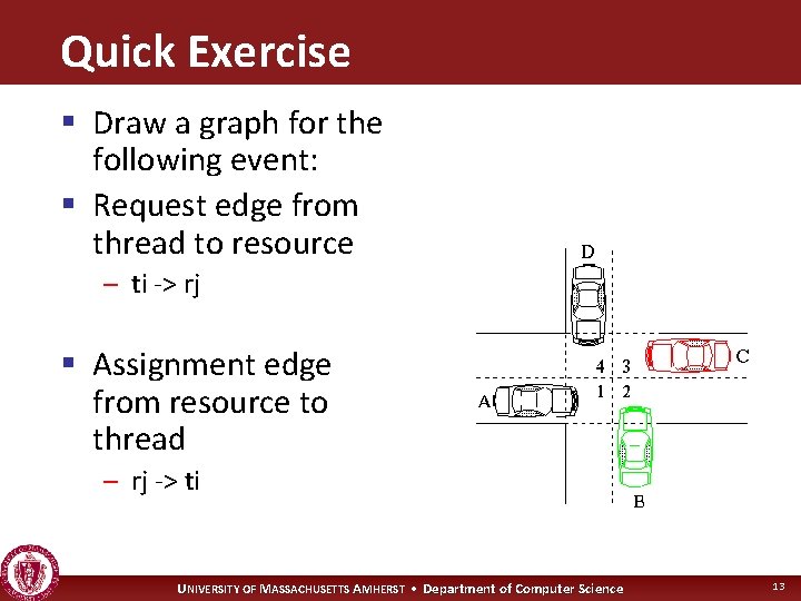 Quick Exercise § Draw a graph for the following event: § Request edge from