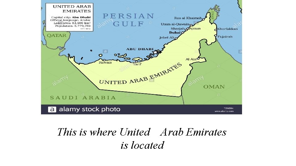 This is where United Arab Emirates is located 