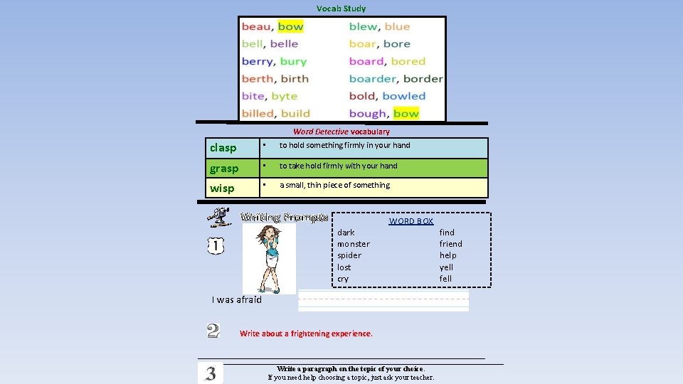 Vocab Study Word Detective vocabulary frail of a