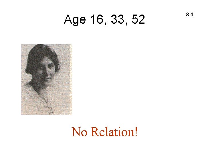 Age 16, 33, 52 No Relation! S 4 