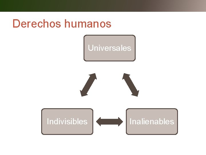 Derechos humanos Universales Indivisibles Inalienables 