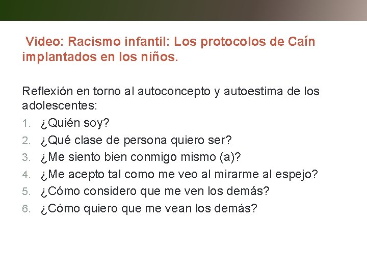 Video: Racismo infantil: Los protocolos de Caín implantados en los niños. Reflexión en torno