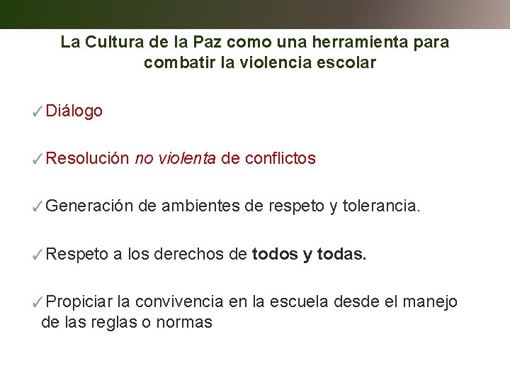 La Cultura de la Paz como una herramienta para combatir la violencia escolar ✓Diálogo