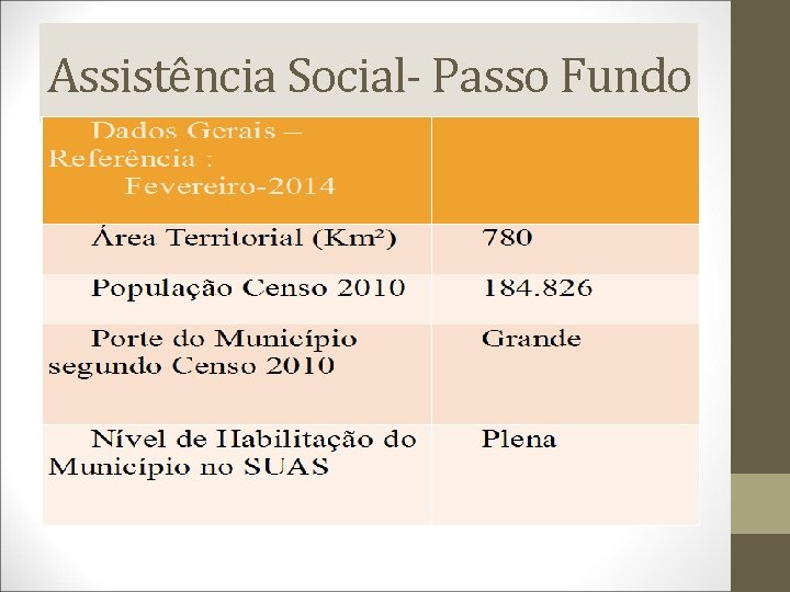 Assistência Social- Passo Fundo 