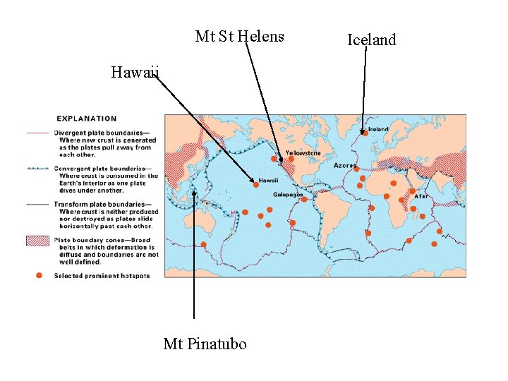 Mt St Helens Hawaii Mt Pinatubo Iceland 