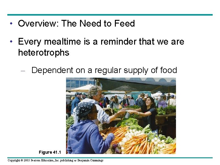  • Overview: The Need to Feed • Every mealtime is a reminder that
