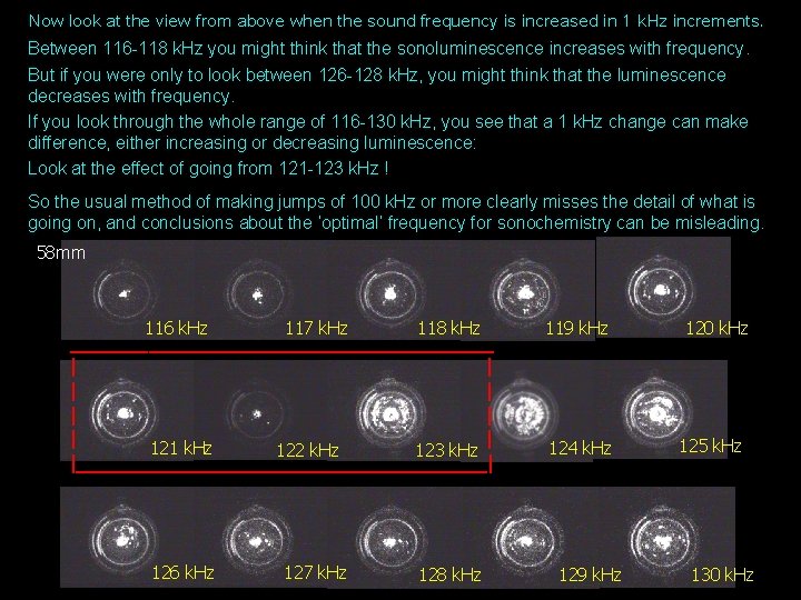 Now look at the view from above when the sound frequency is increased in