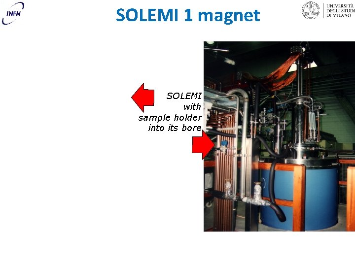 SOLEMI 1 magnet SOLEMI with sample holder into its bore 