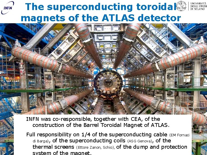 The superconducting toroidal magnets of the ATLAS detector INFN was co-responsible, together with CEA,