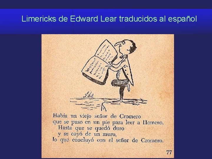 Limericks de Edward Lear traducidos al español 