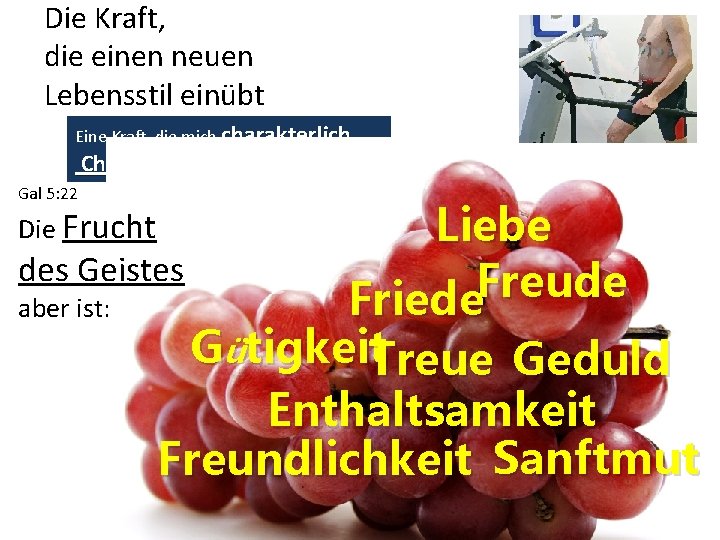 Die Kraft, die einen neuen Lebensstil einübt Eine Kraft, die mich charakterlich Christus immer