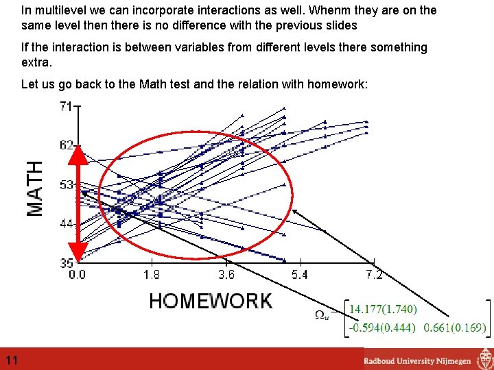In multilevel we can incorporate interactions as well. Whenm they are on the same
