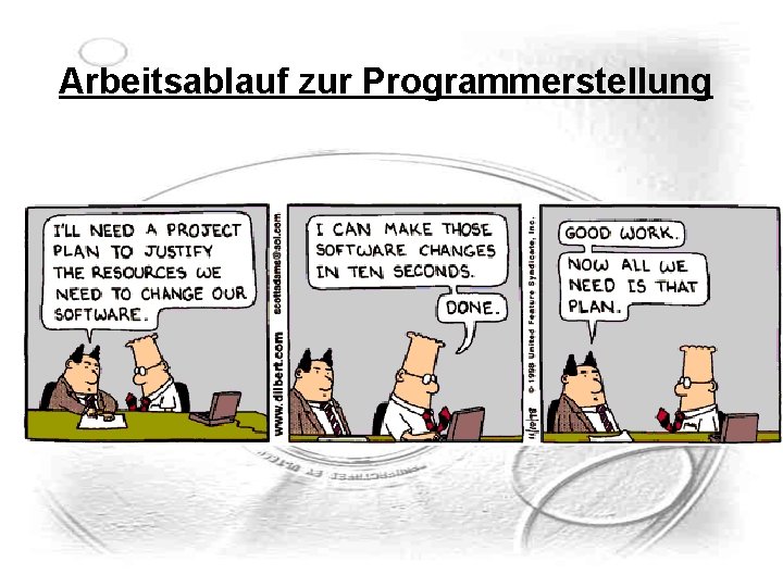 Arbeitsablauf zur Programmerstellung 