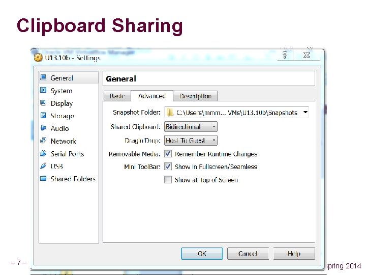 Clipboard Sharing – 7– CSCE 740 Spring 2014 
