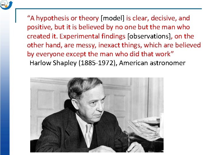 “A hypothesis or theory [model] is clear, decisive, and positive, but it is believed