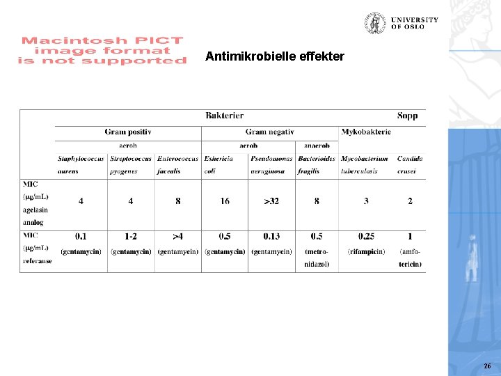 Antimikrobielle effekter 26 