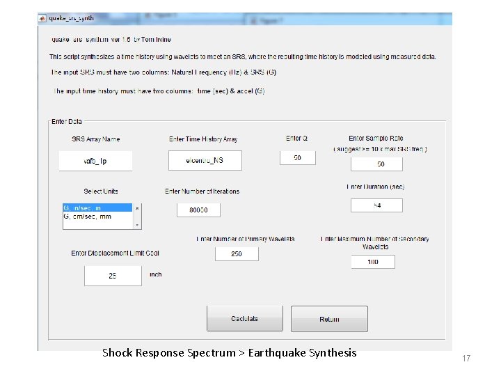 NESC Academy Shock Response Spectrum > Earthquake Synthesis 17 