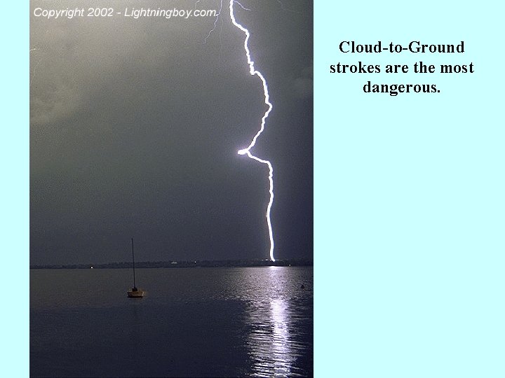 Cloud-to-Ground strokes are the most dangerous. 