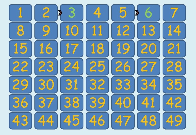 1 8 15 22 29 36 43 2 9 16 23 30 37 44 1 8 15 22 29 36 43 2 9 16 23 30 37 44