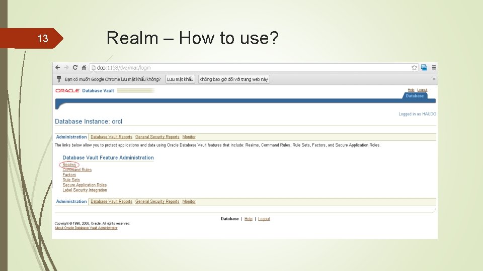 13 Realm – How to use? 