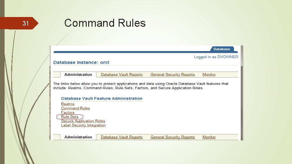 31 Command Rules 