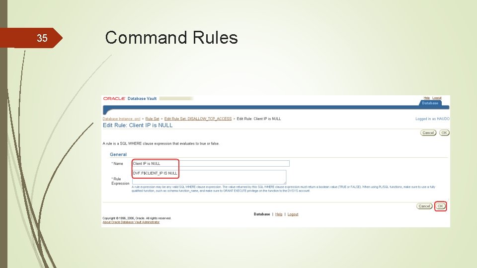 35 Command Rules 