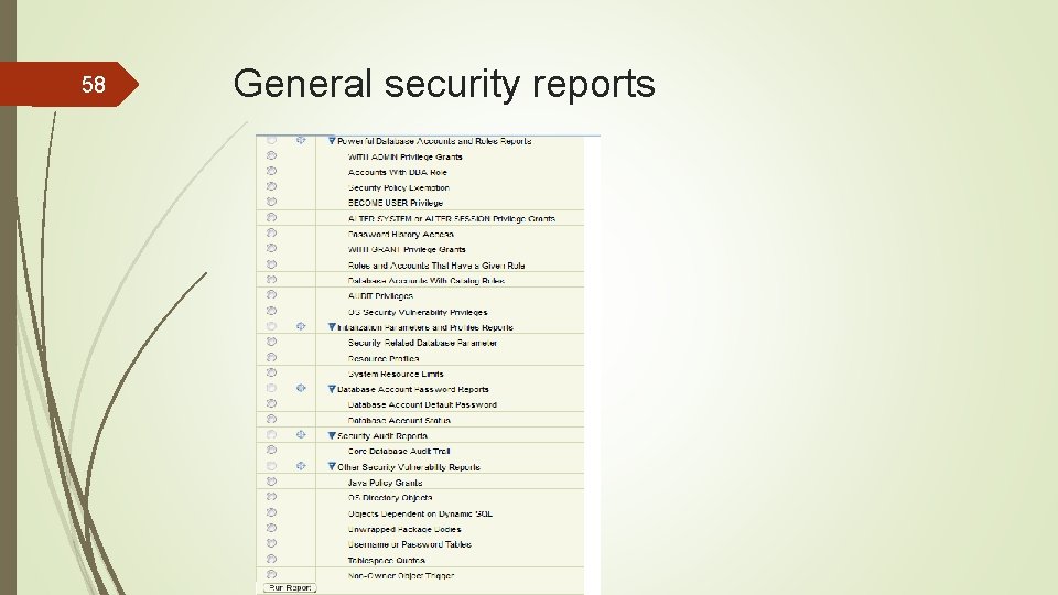 58 General security reports 