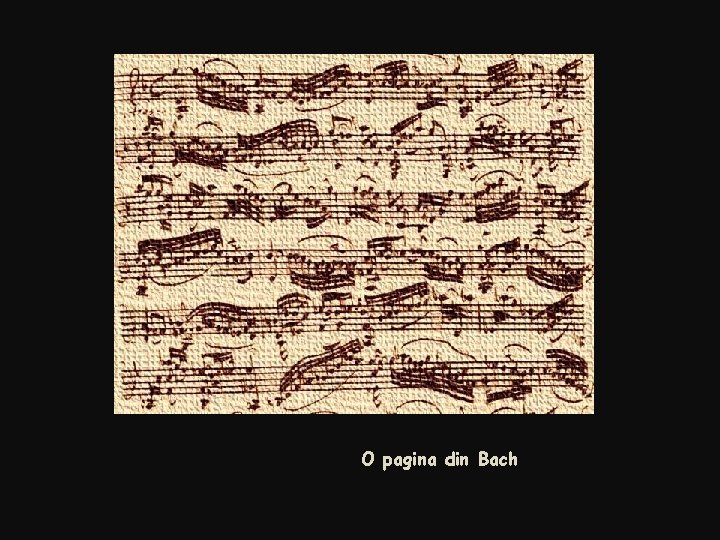 O pagina din Bach 