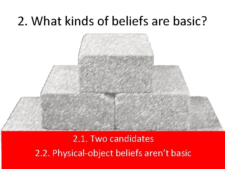 2. What kinds of beliefs are basic? 2. 1. Two candidates 2. 2. Physical-object