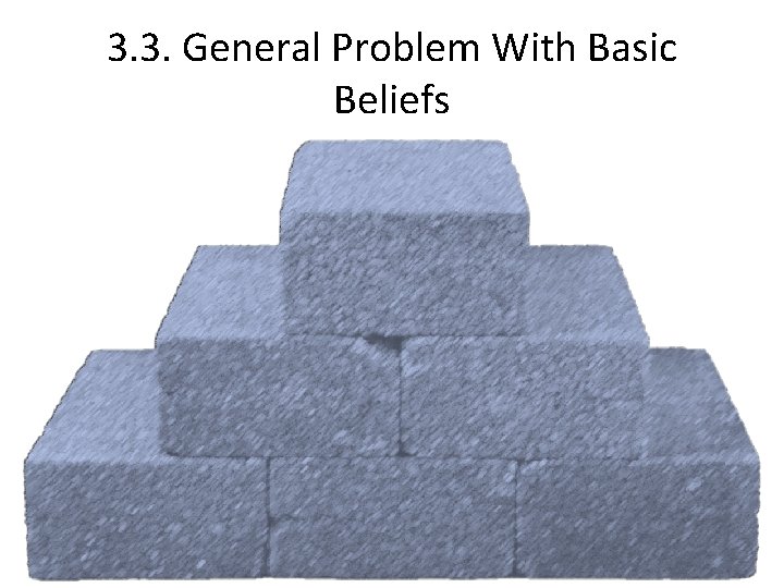 3. 3. General Problem With Basic Beliefs 