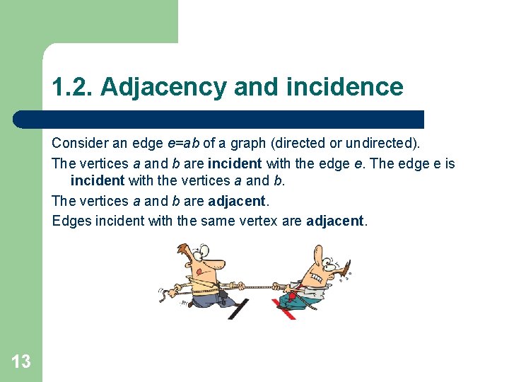 1. 2. Adjacency and incidence Consider an edge e=ab of a graph (directed or 1. 2. Adjacency and incidence Consider an edge e=ab of a graph (directed or
