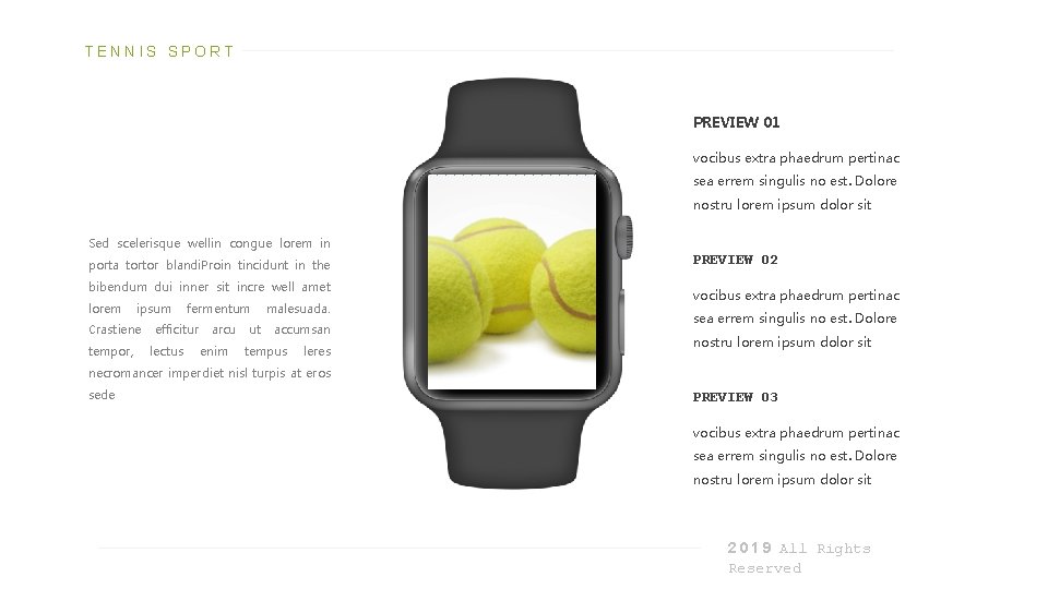 TENNIS SPORT PREVIEW 01 vocibus extra phaedrum pertinac sea errem singulis no est. Dolore