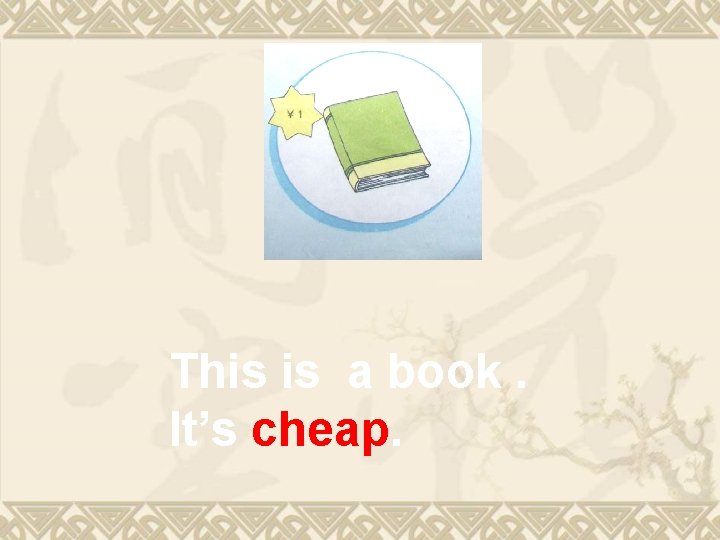 This is a book. It’s cheap. 