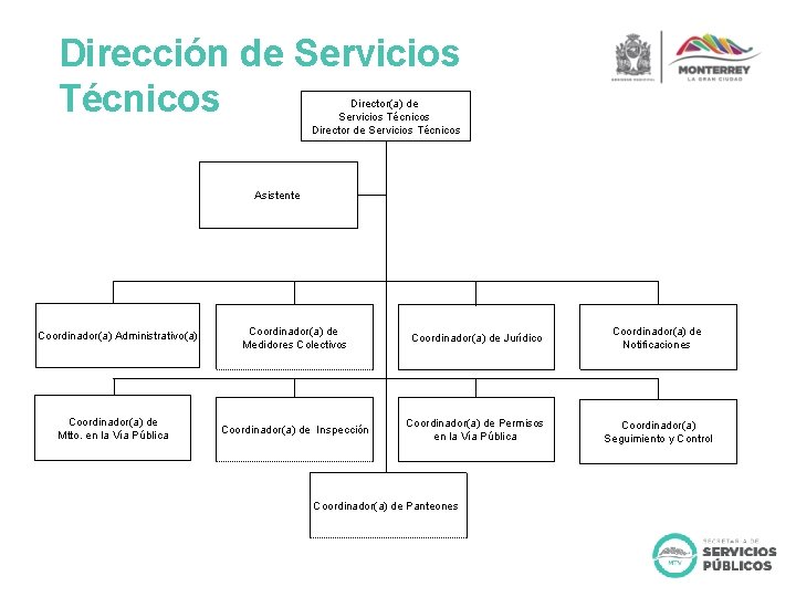 Dirección de Servicios Técnicos Director(a) de Servicios Técnicos Director de Servicios Técnicos Asistente Coordinador(a)