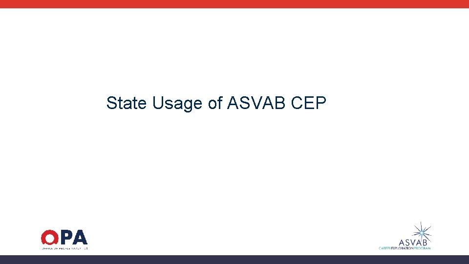 State Usage of ASVAB CEP 