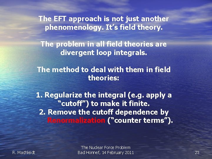 The EFT approach is not just another phenomenology. It’s field theory. The problem in