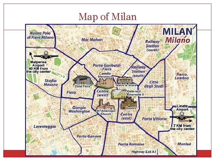 Map of Milan 