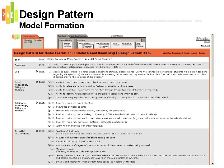 Design Pattern Model Formation 