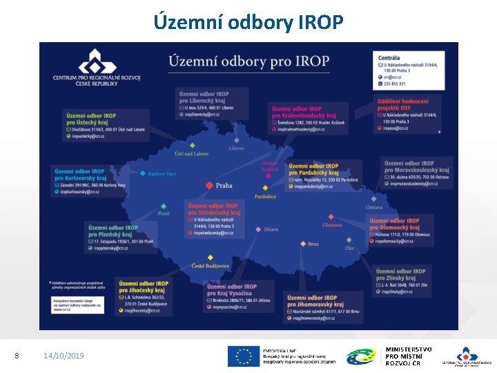 Územní odbory IROP 8 14/10/2019 