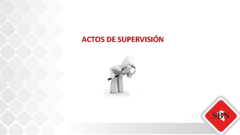 ACTOS DE SUPERVISIÓN 