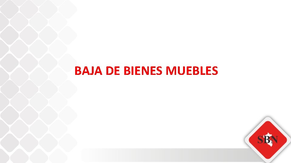BAJA DE BIENES MUEBLES 