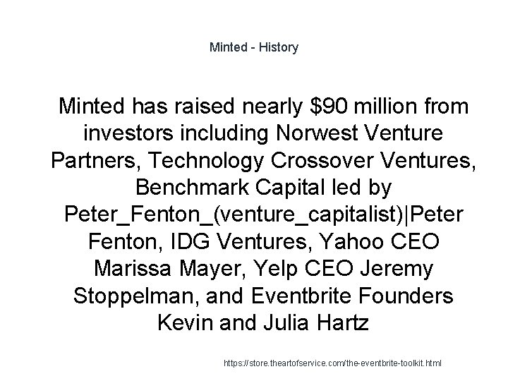 Minted - History 1 Minted has raised nearly $90 million from investors including Norwest