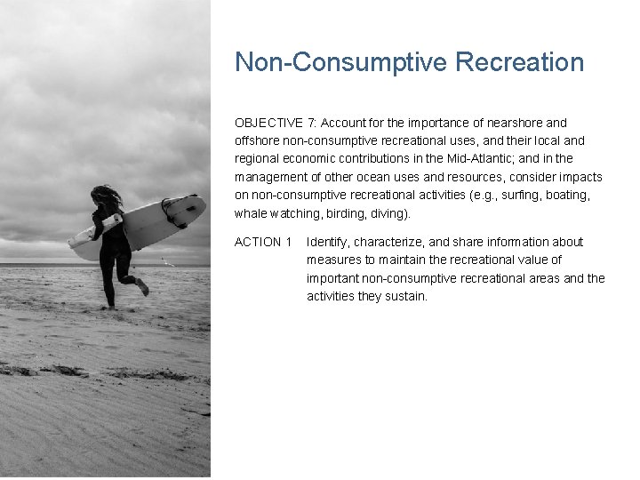 Non-Consumptive Recreation OBJECTIVE 7: Account for the importance of nearshore and offshore non-consumptive recreational