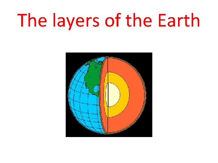 The layers of the Earth 