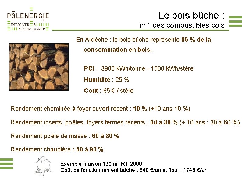 Le bois bûche : n° 1 des combustibles bois En Ardèche : le bois