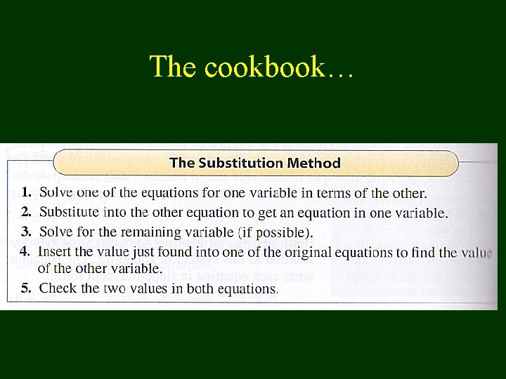 The cookbook… 
