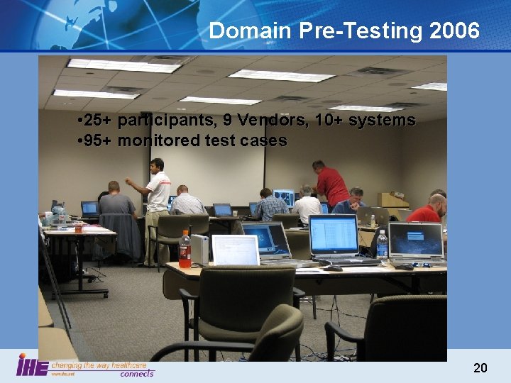 Domain Pre-Testing 2006 • 25+ participants, 9 Vendors, 10+ systems • 95+ monitored test